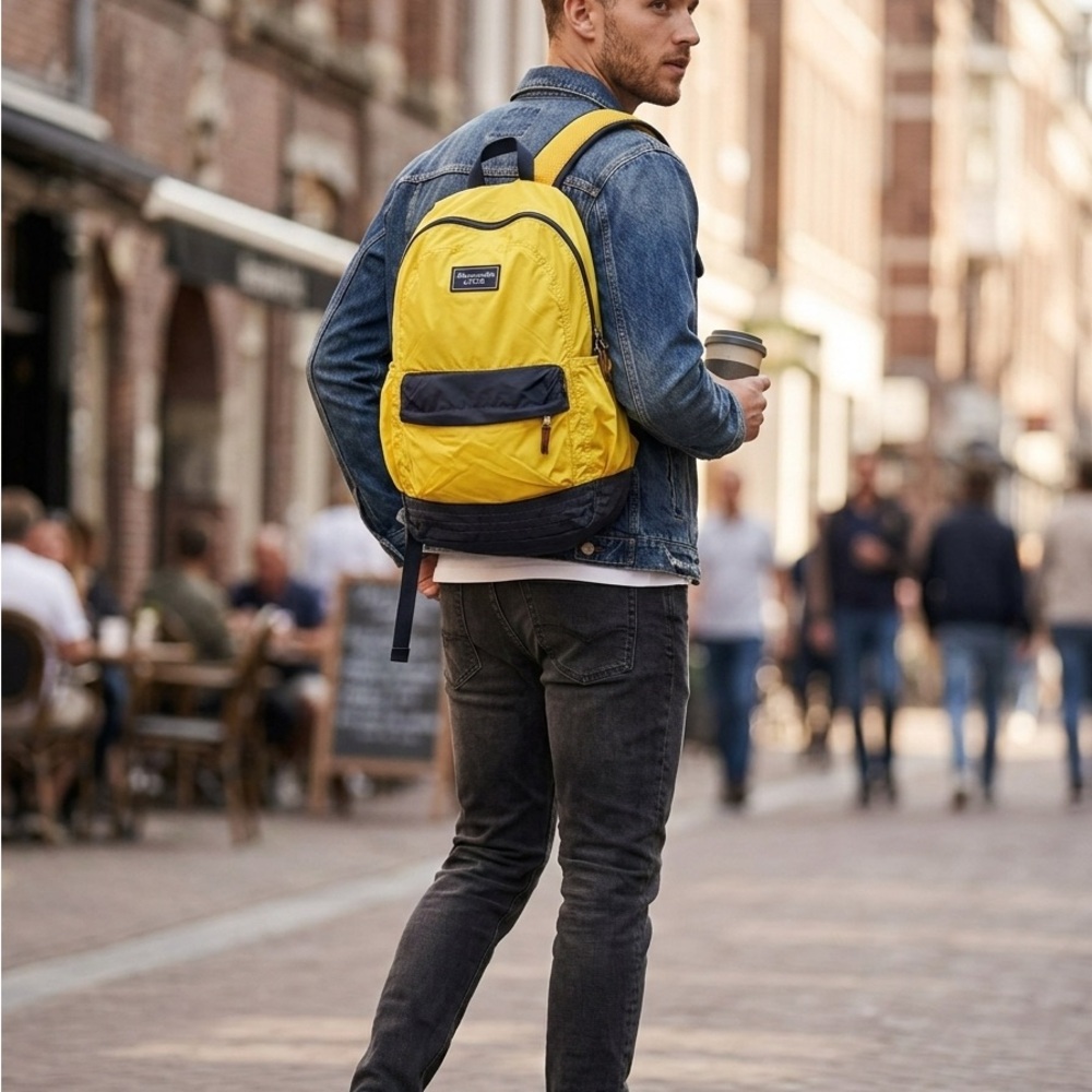 Abercrombie & Fitch‎ Yellow and Black Backpack